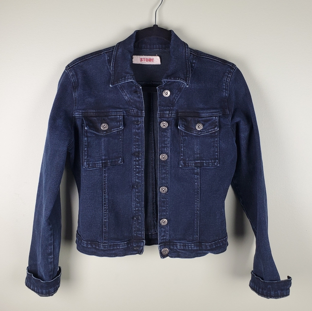 Stone Blue Denim Jean Jacket Size Small